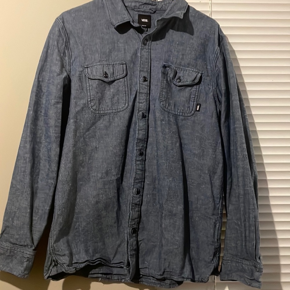 Vans Off The Wall denim long sleeve button down